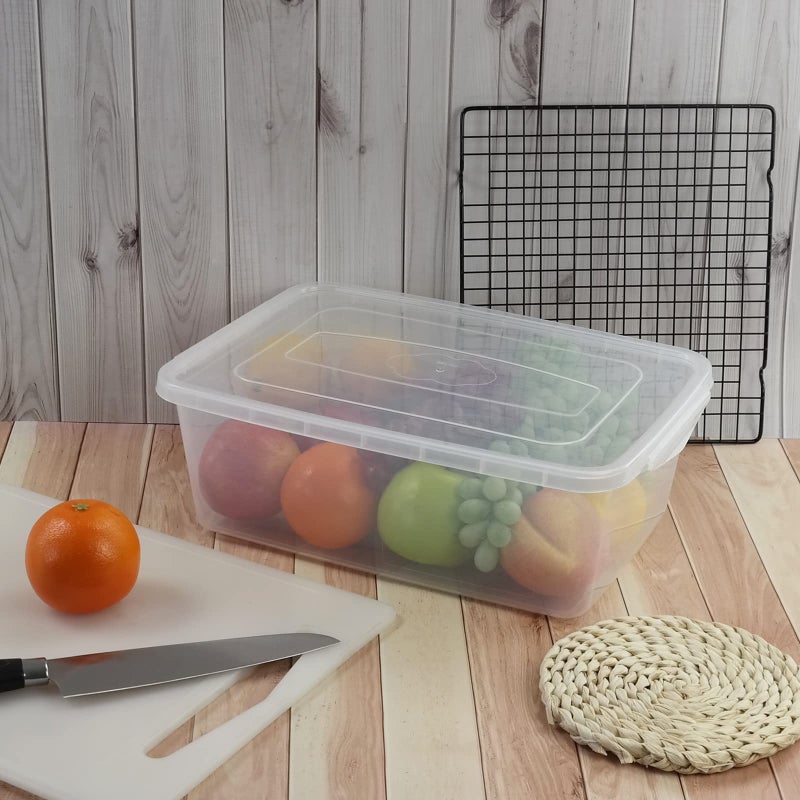 Pekky 13 Quart Plastic Bins Boxes with Lid, 3 Packs - Image 3